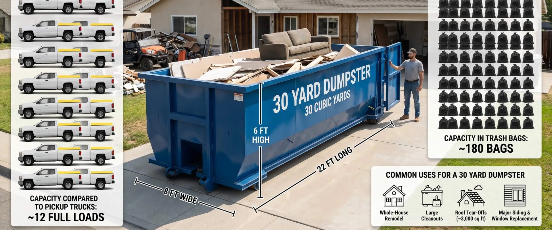 How Much Weight Can a 30 Yard Dumpster Hold?
